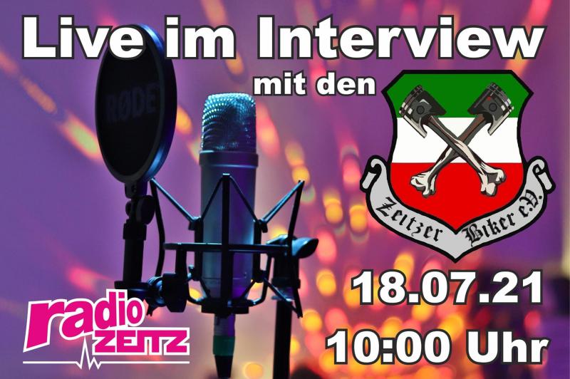 Live zur Morningshow am 18.07.21 ab 10:00 Uhr Interwiev mit den Zeitzer Biker e.V.